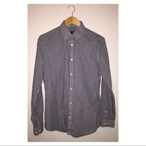 H&M S/S Black Gingham Button Down (SMALL)
